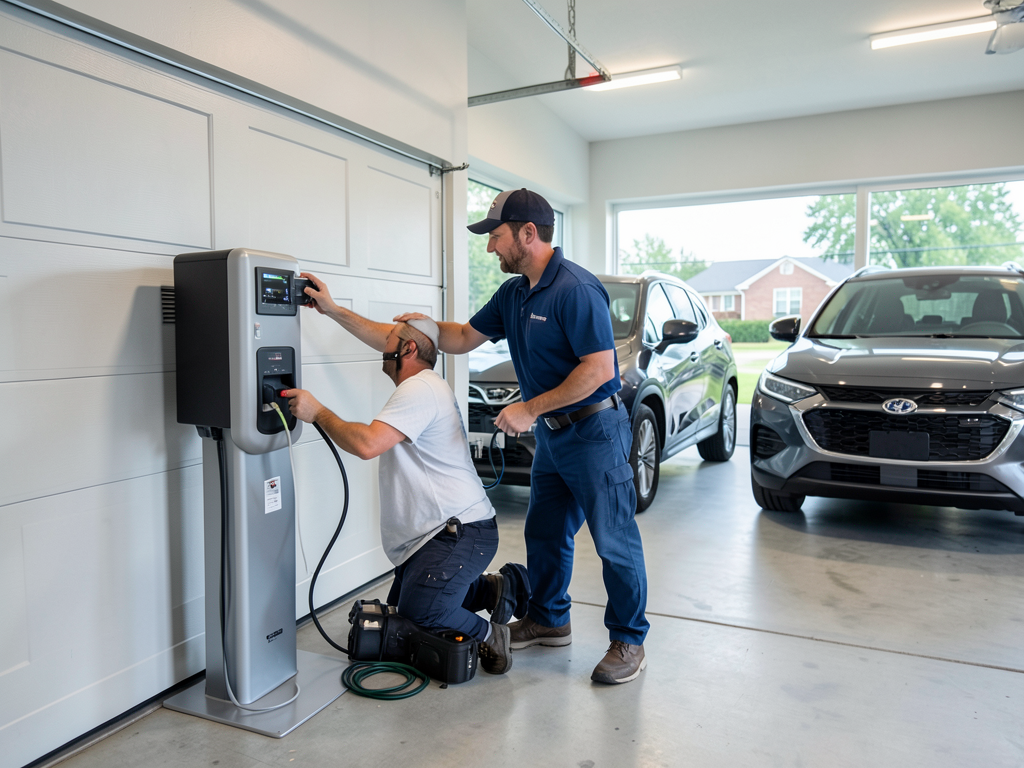 Managing two electric vehicles with a dual chargin
