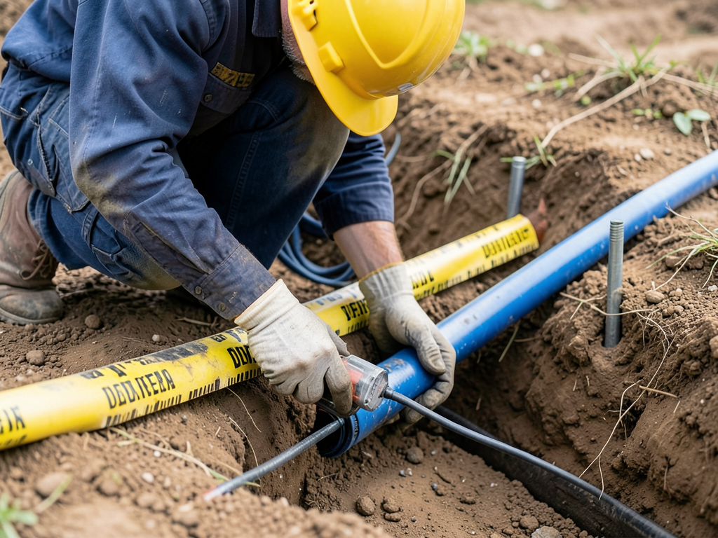 Running underground power to your new shed or work